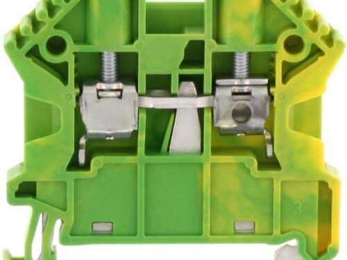 Borne de raccordement vissée - 4 mm² - Vert-Jaune｜Contaclip