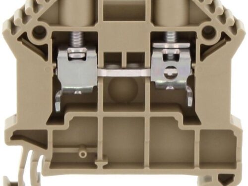 Borne de raccordement vissée - 10 mm² - Beige｜Contaclip