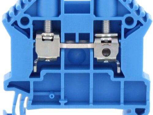 Borne de raccordement vissée - 10 mm² - Bleu｜Contaclip
