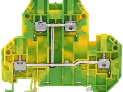 Borne de raccordement vissée - 2 étages - Contaclip - 2.5 mm² - Vert-Jaune