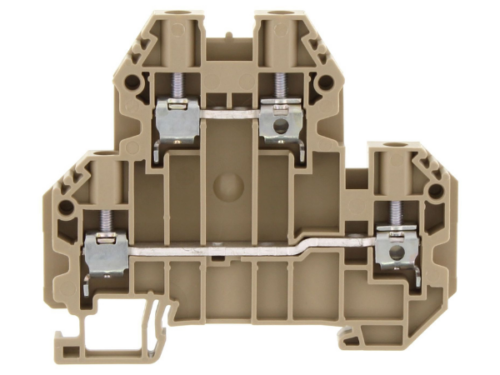 Bornes de raccordement vissées - Section 4 mm2 - Beige