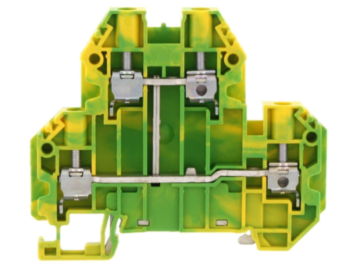 Bornes de raccordement vissées - Section 4 mm2 - Vert Jaune