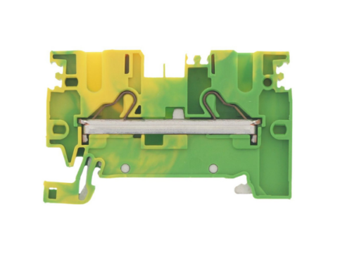 Bornes de raccordement push in - Section 4 mm2 (2pts) - Vert Jaune