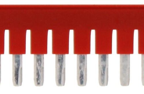 Connecteur transversal isolé rouge Contaclip - 10 pôles - 4 mm² pour borne Push-in | REF C27150.9 