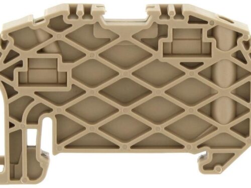 Butée de borne rail DIN Contaclip - ZES 35 - Beige