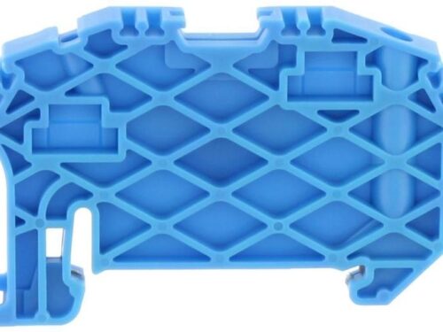 Butée de borne rail DIN Contaclip - ZES 35 - Bleu