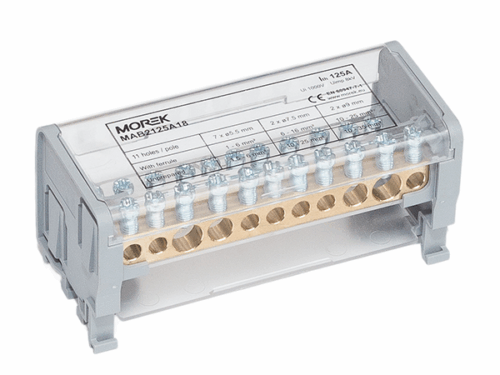 Répartiteur multipolaire Morek - Moblock 2P 125A-11 | REF MORMAB2125A18