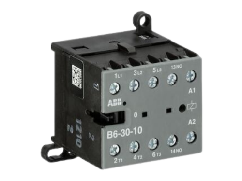 Mini contacteur tri-polaire B6 4kW - 1NO - Tension 24 VAC