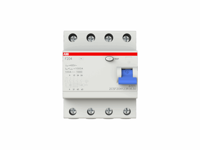 Interrupteur différentiel F204 type A 300mA ABB - 4P - 63A | REF ABB442163