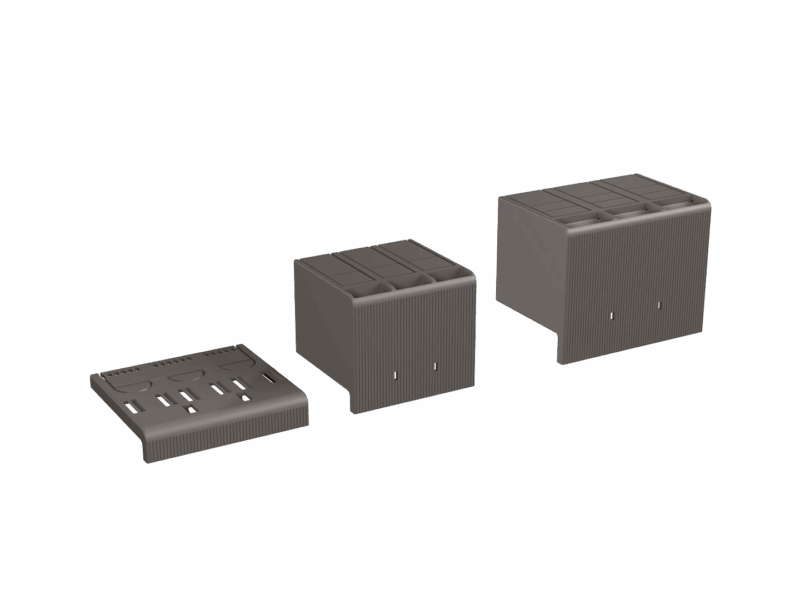 Cache borne long / 3 Pôles ABB - LTC XT4 - 2 pcs | REF ABB066670