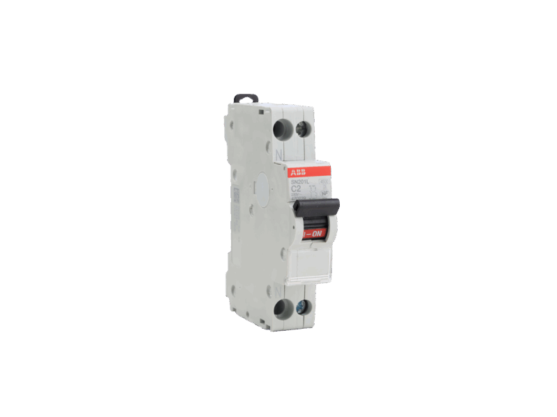 Disjoncteur modulaire SN201L courbe C ABB - 1P + N - 6A | REF ABB470233