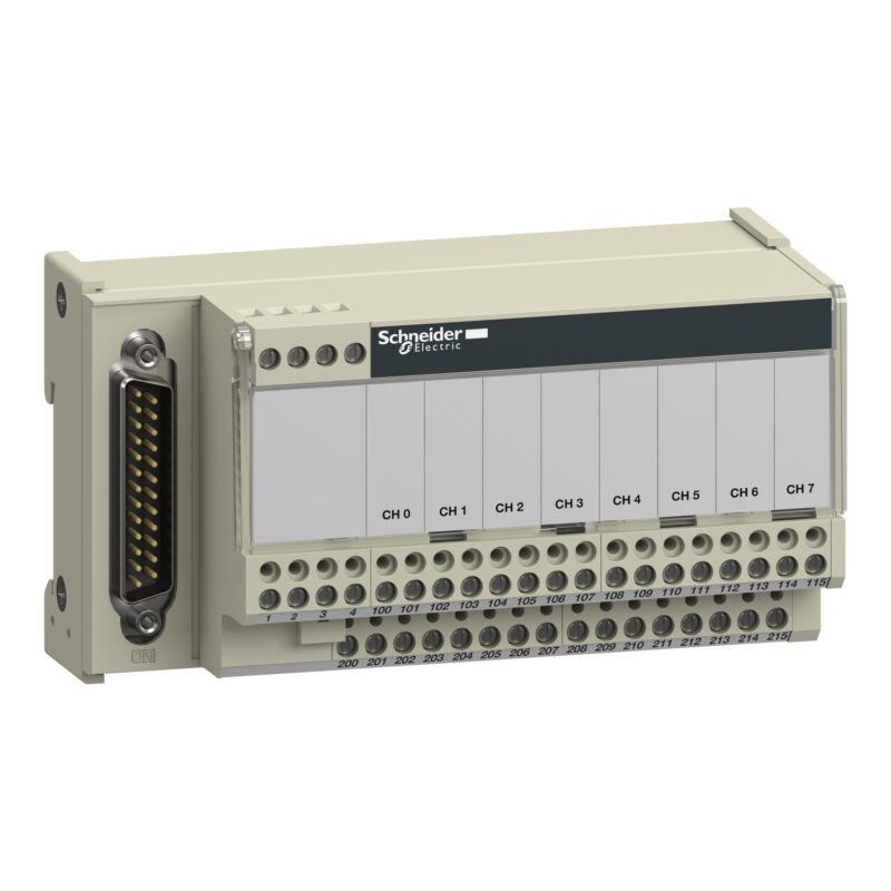 Telefast ABE7 Schneider Electric - Embase de raccordement - pour distribution pass. 8 voie | REF SCHABE7CPA02