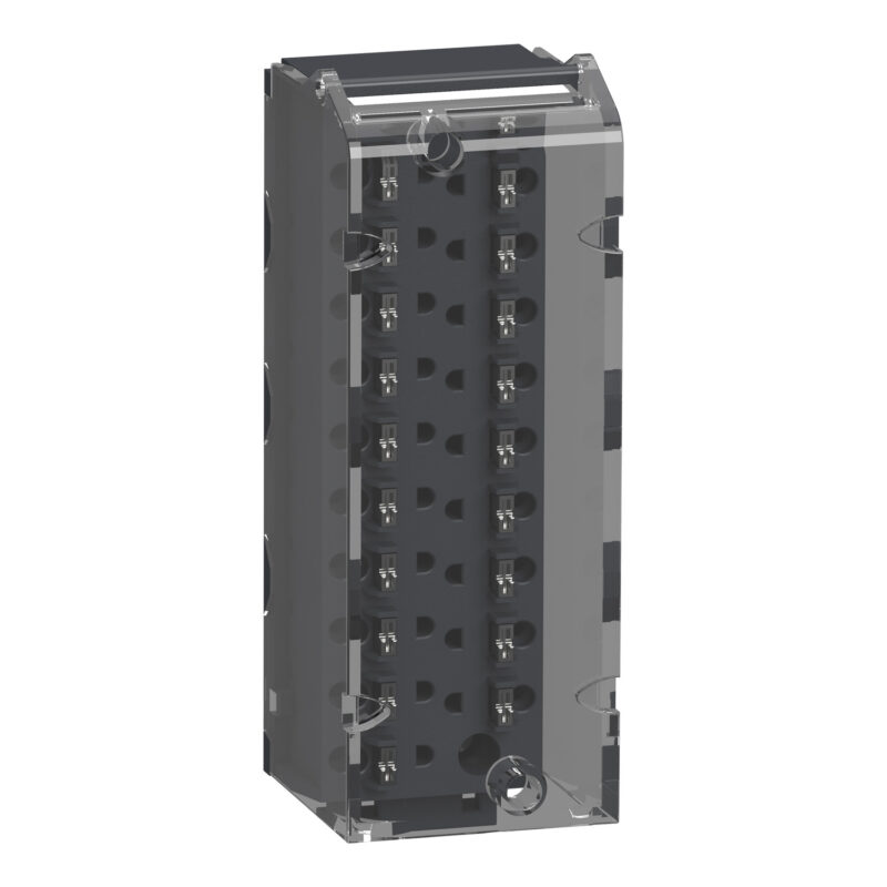 Bornier Schneider Electric - Bornier de raccordement - à ressort - débrochable - 20 contacts | REF SCHBMXFTB2020