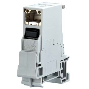 Connecteur Metz Connect - RJ45 Cat.6 PROFINET pour rail DIN | REF M1401906113KE