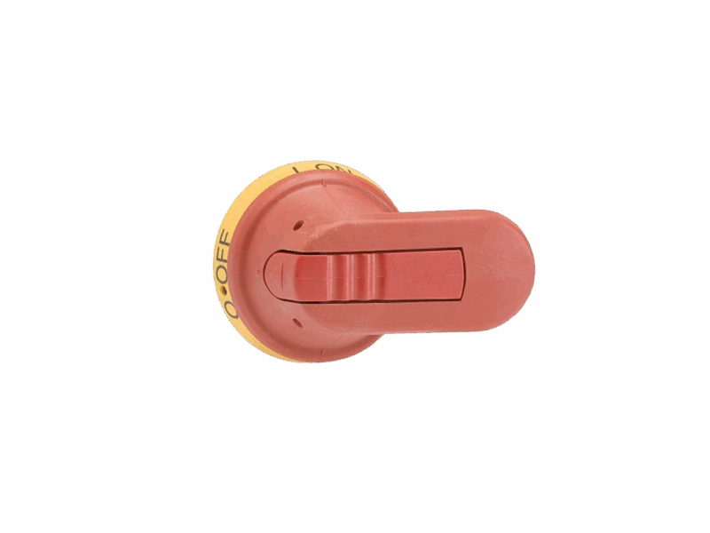 Poignée pistolet rouge/jaune ABB - Fixation à vis - OT 16 à 125A | REF ABB912413