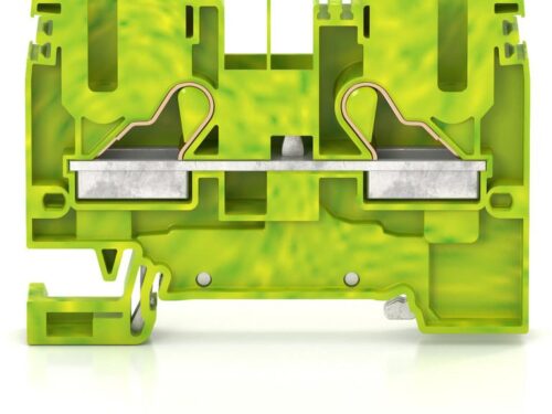 Borne de raccordement push-in - Contaclip - 16 à 20 mm² - Vert-Jaune