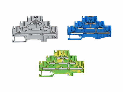 Borne de raccordement push-in - 3 étages - Contaclip - 2.5 mm²