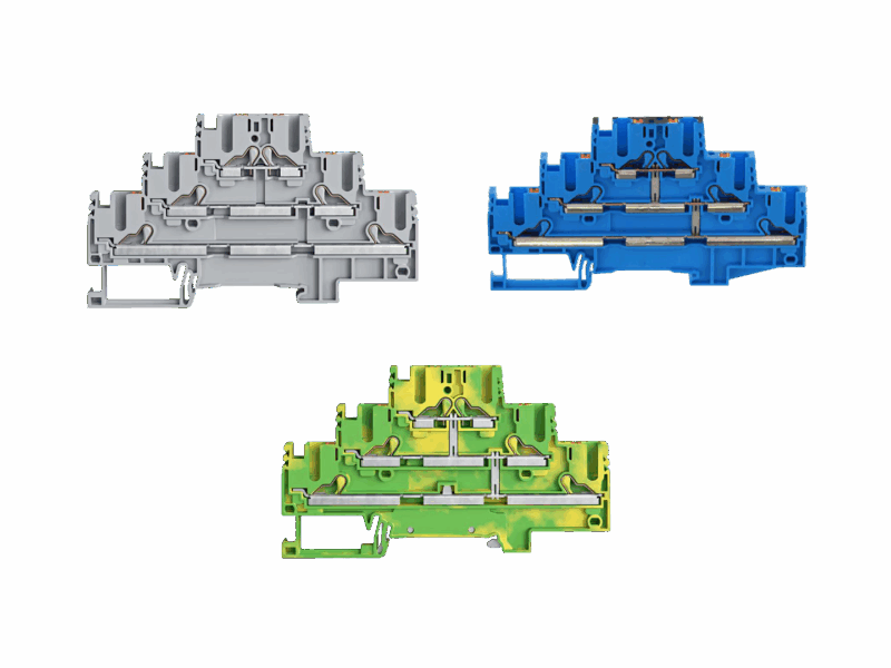 Borne de raccordement push-in - 3 étages - Contaclip - 2.5 mm²