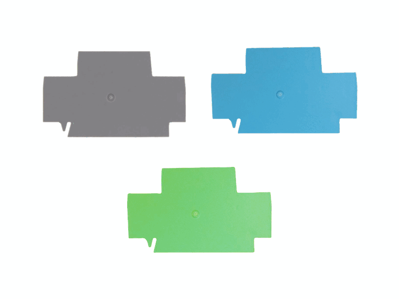 Flasque Contaclip - Pour borne de raccordement push-in 2 étages - 2.5 à 4 mm²