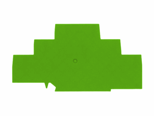 Flasque Contaclip - Pour borne de raccordement push-in 3 étages - 2.5 à 4 mm² - Vert