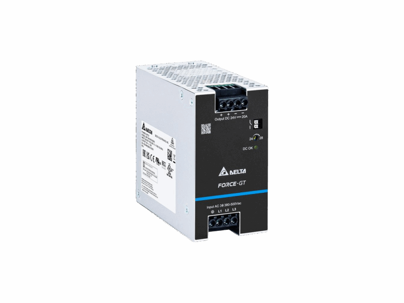 Alimentation série DRF Tri. Delta - 24VDC / 20A, 480W - pour rail DIN | REF DRF-24V480W3GBA