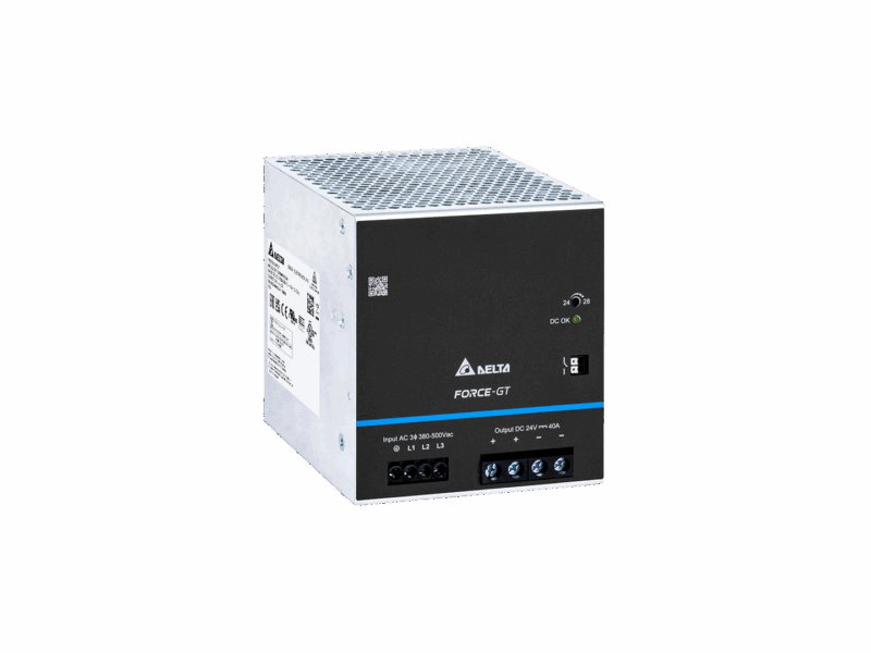 Alimentation série DRF Tri. Delta - 24VDC / 40A, 960W - pour rail DIN | REF DRF-24V960W3GBA