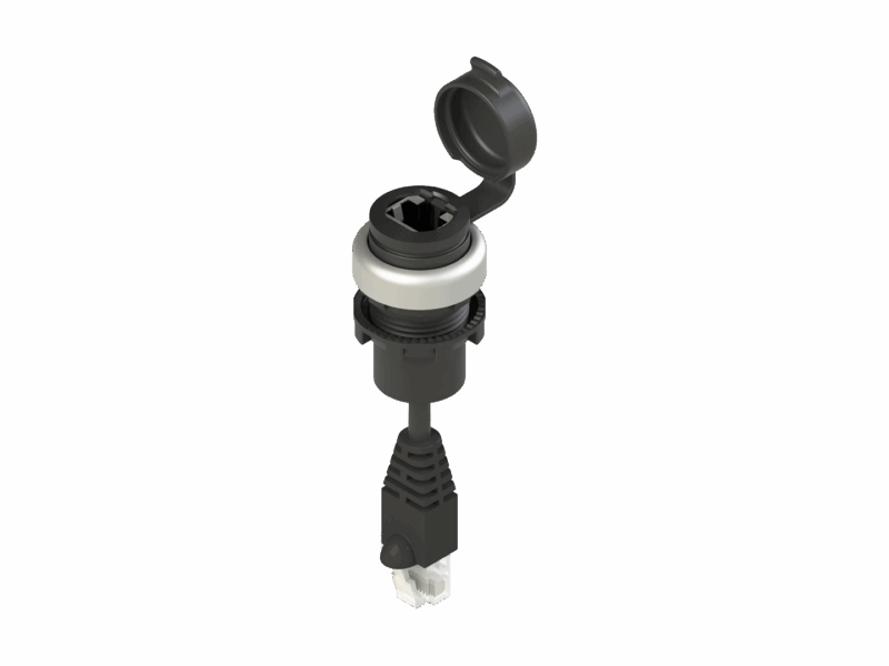 Prise RJ45 Femelle/Mâle avec câble de 2,5m Pizzato | REF E2 1RJ459CN2.5
