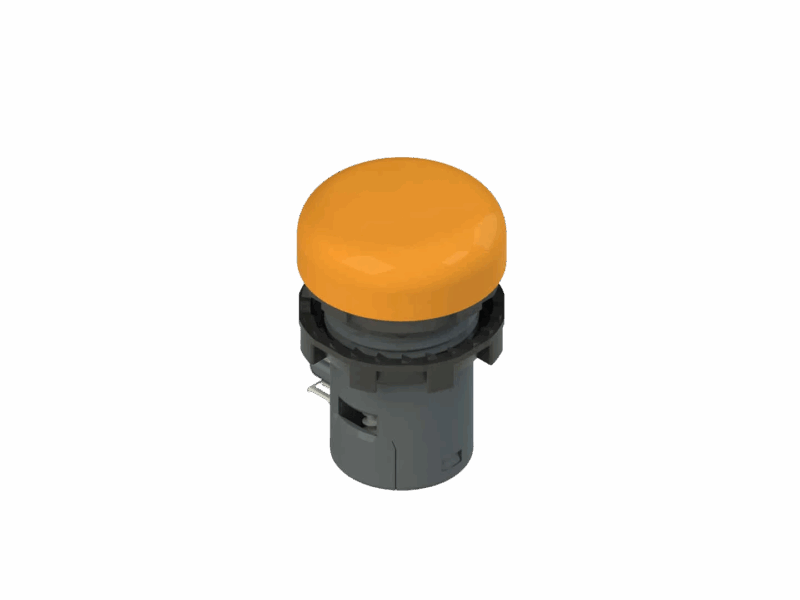 Voyant lumineux monolithique Pizzato - ORANGE - 230V AC | REF E6 1IL8A8110
