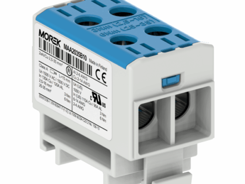 Bloc de jonction - OTL 35-2 - 4 trous - Bleu｜Morek