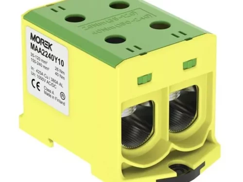 Bloc de jonction - OTL 240-2 - 4 trous - Vert-Jaune｜Morek