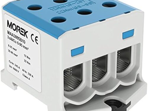 Bloc de jonction - OTL 95-3 - 6 trous - Bleu｜Morek