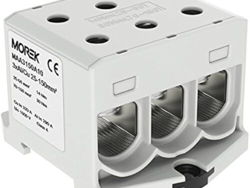 Bloc de jonction - OTL 150-3 - 6 trous - Gris｜Morek