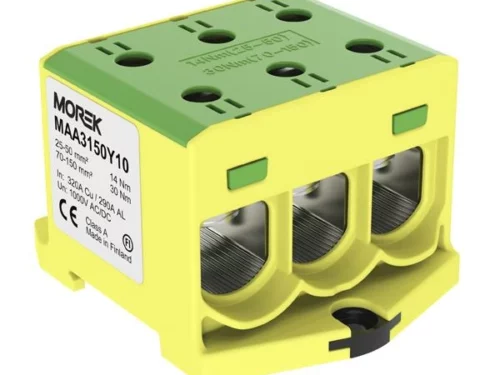 Bloc de jonction - OTL 150-3 - 6 trous - Vert-Jaune｜Morek