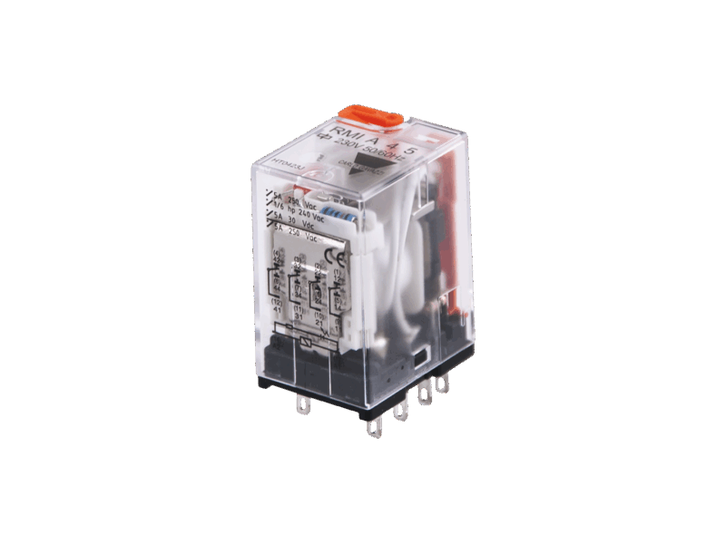 Relais miniature 4 RT Gavazzi - 5 A - 24 VAC - Voyant Led et forçage | REF RMIA4524AC