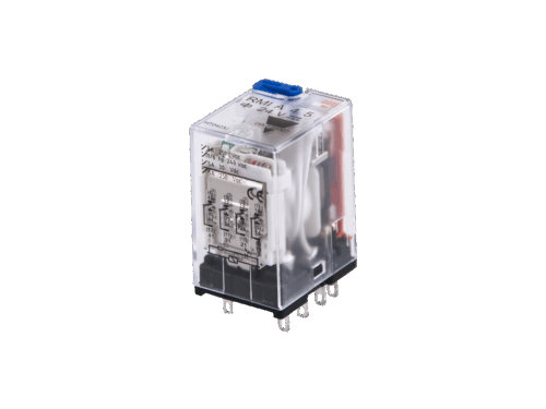 Relais miniature 4 RT Gavazzi - 5 A - 48 VDC - Voyant Led et forçage | REF RMIA4548DC