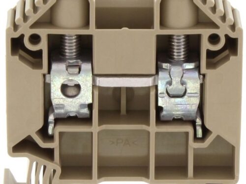 Borne de raccordement vissée - 16 mm² - Beige｜Contaclip