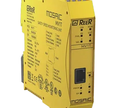 MOSAIC MV1T-1 Unité d’extension de surveillance de vitesse de sécurité, 1 entrée pour codeurs TTL|Reer Safety